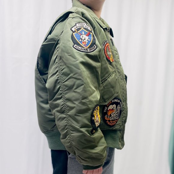 Men's Army Green Bomber Jacket Bomb Squad Tomcat Military Flyer Jacket - Picture 2 of 15